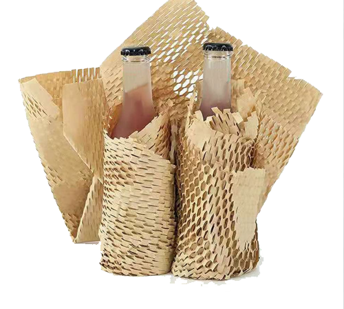 Imballaggio protettivo in carta a nido d'ape per bottiglie